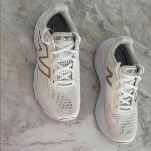 New Balance Women's White and Gray Athletic Shoes